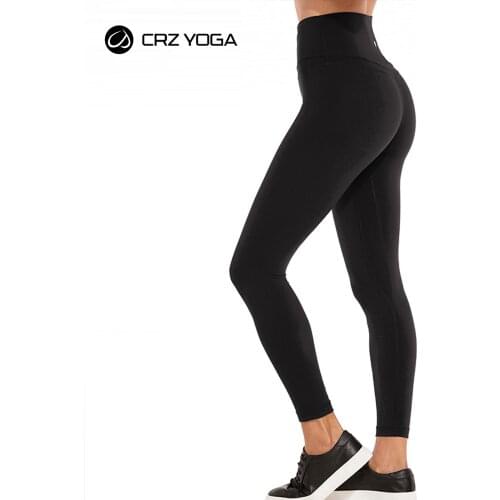 CRZ YOGA Womens Naked Feeling High-Rise Tight Yoga Pants Workout Fitness Leggings With High Elasticity-25 Inches