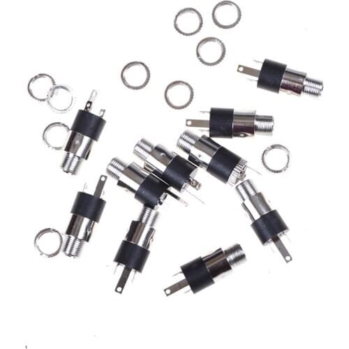 10 Pcs 3.5mm Audio Headphone Connector PJ-392 3.5mm Stereo Female Sockect Jack with Screw
