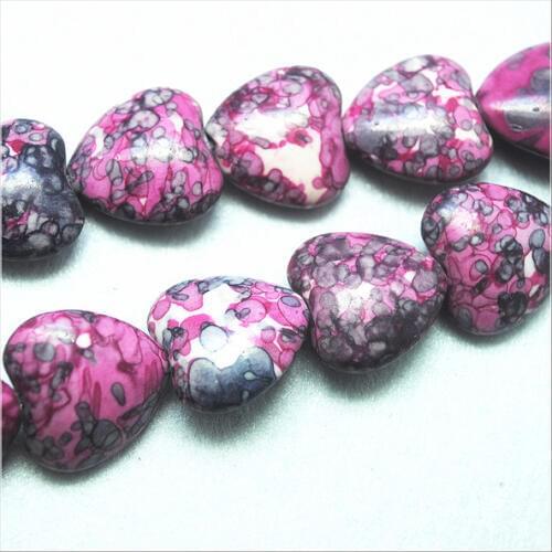 10pcs new arrived gem stone heart shape size 20mm natural gem stone beads for bracelets making jewelry findings