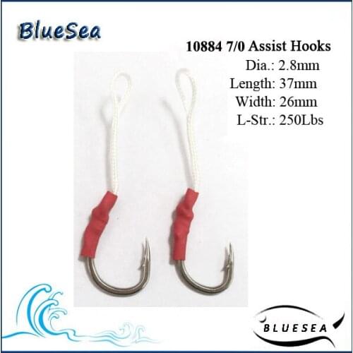 10884 7/0 *15 Pcs/Pack Stainless Steel Jigging Assist Hooks Jig Assist Hooks