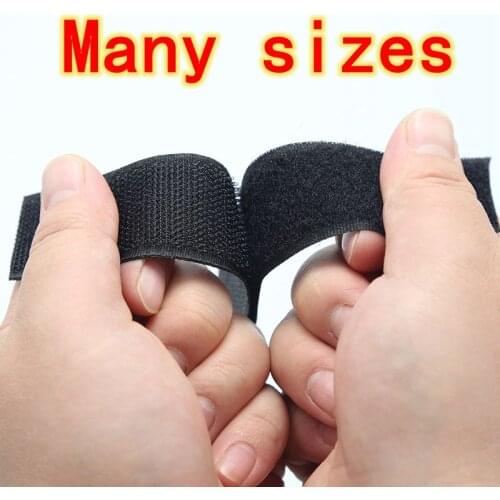 20mm-100mm Fastener Tape Velcros Hook and Loop Tape Sewing Accessories velcros patch Black White, 5 Yard/lot