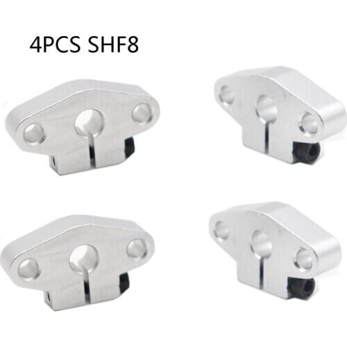 4pcs SHF8 8mm Linear Bearing Shaft Support for rod round shaft support diy XYZ Table CNC Router