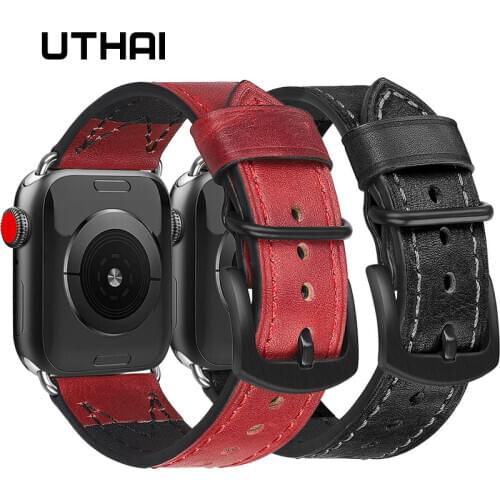 A26 Apple Watch Classic Leather Strap For apple watch band 38mm 42mm 40mm 44mm Watch Accessories For iWatch 1/2/3/4/5 watchband