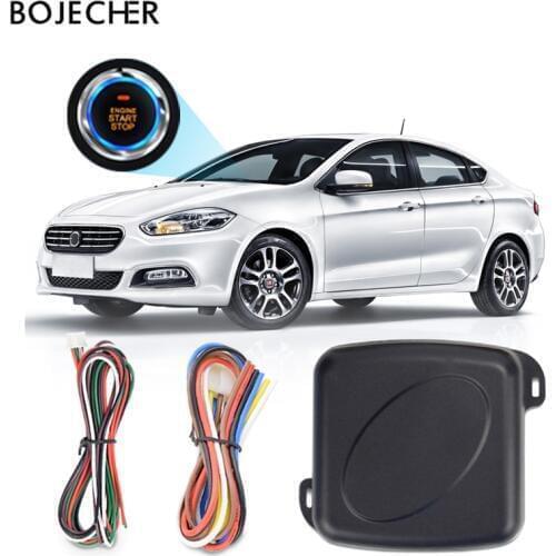 12V Car Alarm One Start Stop Button auto Engine Push No RFID Lock Keyless Entry System Lock Anti-theft System RU In Stock