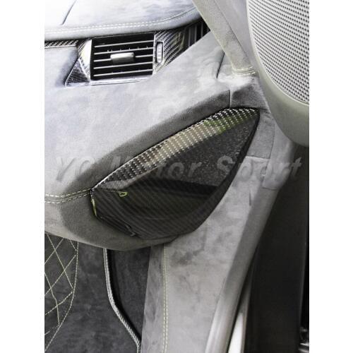 Car Accessories Dry Carbon Fiber Interior Trim Cover 2pcs Fit For 2011-2014 Aventador LP700 Dashboard Side Panel Replacement