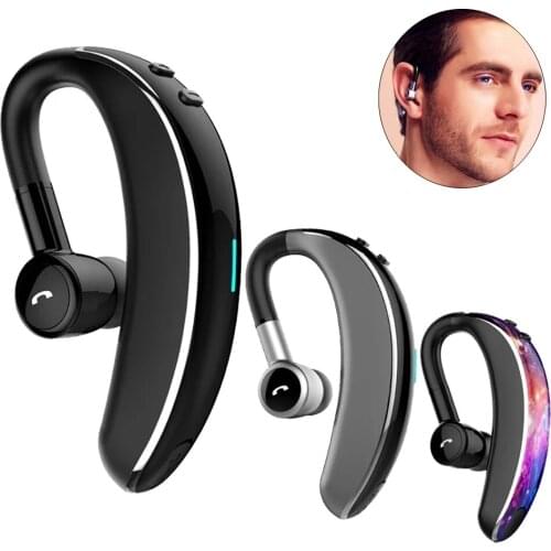 Bluetooth 5.0 Earphones Ear Hook Sports Wireless Headphones Noise Cancelling Built-in Microphone Rotating Earcup For Smartphones