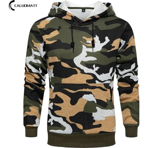 CALUOMATT Mens Camouflage Hoodies