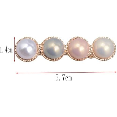 Elegant Kids Girls Faux Pearls Hair Clip Barrette Wedding Hair Accessories