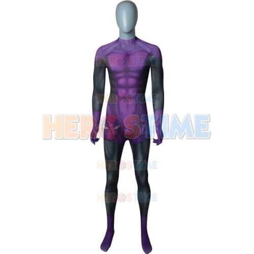 Hot Sale Beast Boy Costume Spandex Beast Boy Cosplay Zentai Suit High Quality Halloween Cosplay Costume for Kids Boys