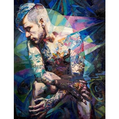 Paint With Diamond Painting MAN GAY Art Work Diamond Embroidery Character Mosaic Diamond Picture of Rhinestones Home Decor Lover