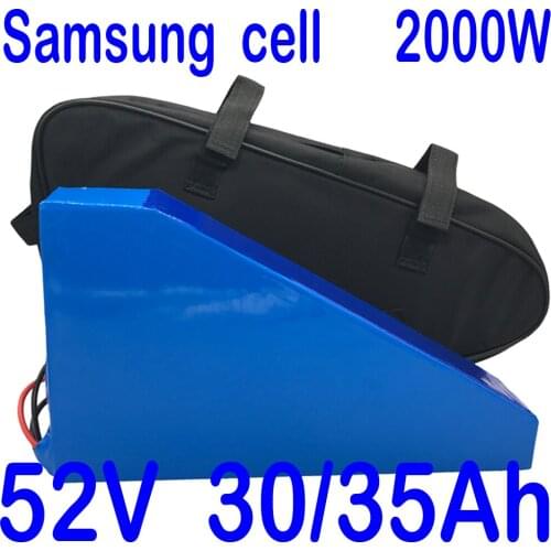 Free Duty 52V 14S Triangle Battery 52V 20Ah 25Ah 30Ah 35Ah ebike Lithium Batterij for 52V/48V 1000W 1500W 2000W E-Bike Motor kit