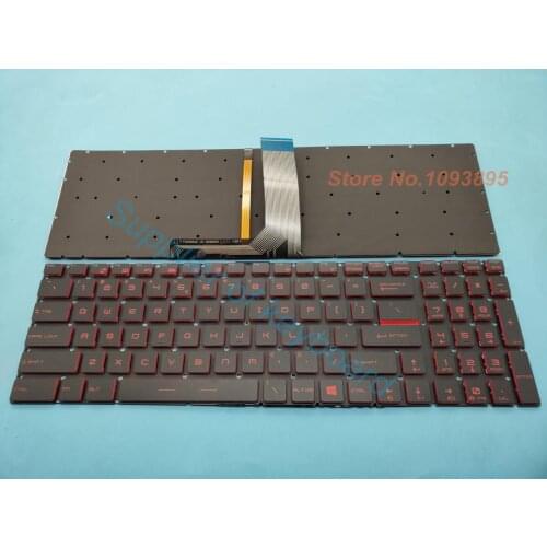 NEW English keyboard For MSI GL65 Leopard 10SDK 10SEK 10SDR 10SER 10SFR 10SFK Laptop English keyboard Red Backlit