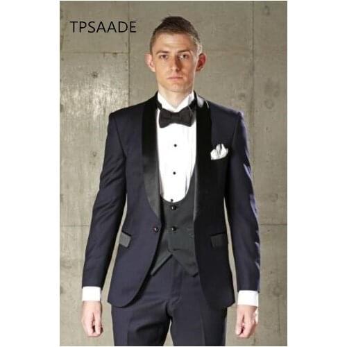 New Design 2020 Elegant Brand Slim Fit Smoking Suit Men Costume 3 Pieces Homme White Prom Tuxedo Groom Suits For Men Wedding
