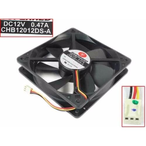 SUPERRED SUPEREED CHB12012DS-A DC 12V 0.47A 3-Wire 120x120x25mm Server Cooling Fan