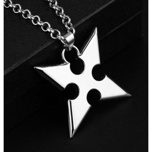 Cosplay Kingdom Hearts Alloy Necklace Cartoon Movie Sora X Pendants Darts Rope Chain Mens Jewelry Accessories