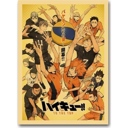 Volleyball Boy Haikyuu Japan Anime Canvas Art Poster Vintage Style Print Painting 13x20cm 60x90cm Wall Picture Room Decoration