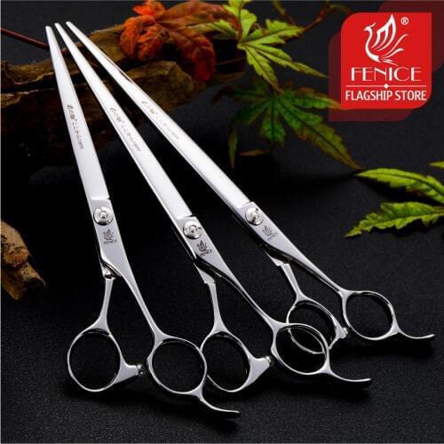 Fenice 7/7.5/7.75 inch JP ATS314 Steel professional grooming scissors for dog scissors pet scissors cutting grooming shears