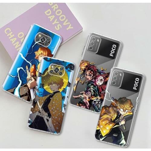 Demon Slayer Anime Transparent Silicone Case For Xiaomi Mi Poco X3 NFC M3 10T Pro F3 GT F1 X2 F2 11 Lite 9T Note 10 Phone Cover