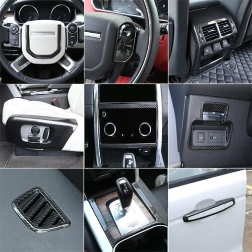 Carbon Fiber Style For Land Rover Discovery Sport 2020-2021 ABS Car Interior Decoration Panel Cover Trim Sticker Car Accessories