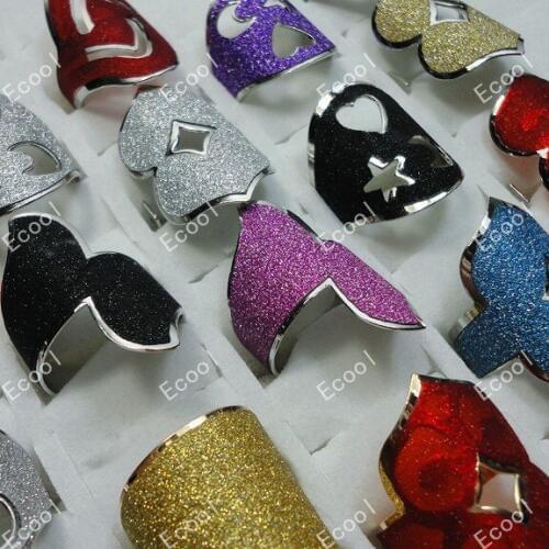 150pcs wholesale lots jewelry ring pretty Multicolor Frosted Mix Rings BL304 free shipping