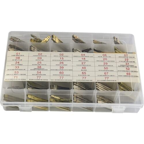 175PCS/LOT Full Original Engraved Line Key 35 Type for 2 in 1 LiShi Scale Shearing Teeth Blank Car Key Locksmith Tools