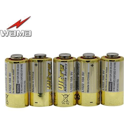 5pcs/Pack Wama 10A 9V L1022 Primary Dry Batteries for Doors Shutter Garage Remote Control Battery Wholesales in BULK