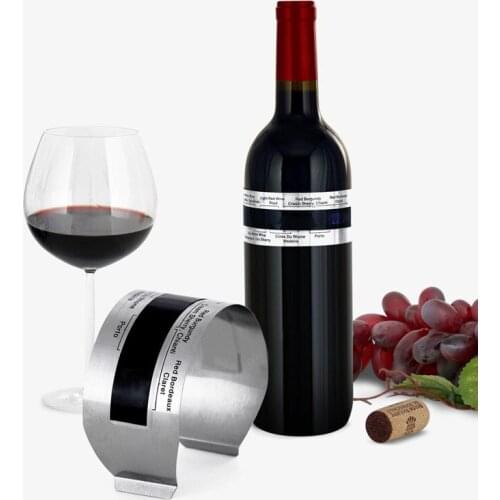 Bar Accessories Wine Bottle Thermometer Stainless Steel LCD Display Wine Collar Temperature Sensor Red Wine Beer Tools