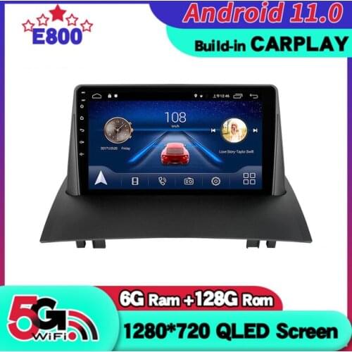 NEW 6GB ram 128GB rom 2 Din Car Radio Navigation GPS Bt Player 9 Inch Screen For Renault Megane 2 2002 2010 Android 10 Stereo