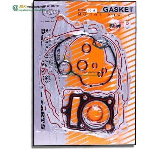 Free Shipping Motorcycle CG125 CG150 full set Paper Gasket full gasket complete gasket include cylinder gaket and engine gakset