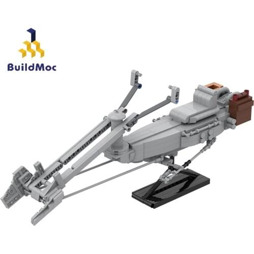 BuildMoc Space Wars Motorcycle MOC Creator Expert High-Tech Car Building Blocks Speed Champions Motorbike Brick Toy For Children