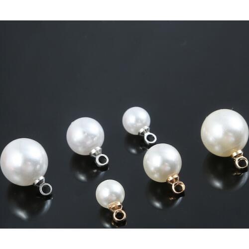 10pcs ABS Pearl Beads Craft Sewing Accessories 6mm 8mm 10mm DIY Beads Charm for Jewelry Findings Making