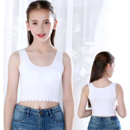 2021 Girls Bra Tops Things For Teens Modal Tank Top Sexy Girl Underwears 5-12 Years Old Childrens Clothes For Teenagers Vest