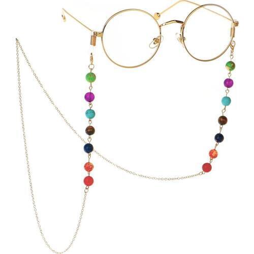 Glasses Chain Women Men Eyewear Accessories Yoga Beads Chakras Sunglasses Necklace Eyeglass Lanyard Strap Reading