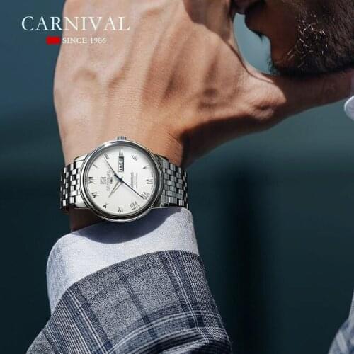 2021 CARNIVAL Mens Mechanical Watches Automatic Mens watches Relogio Masculino Top Brand Luxury watch men WristWatch Military