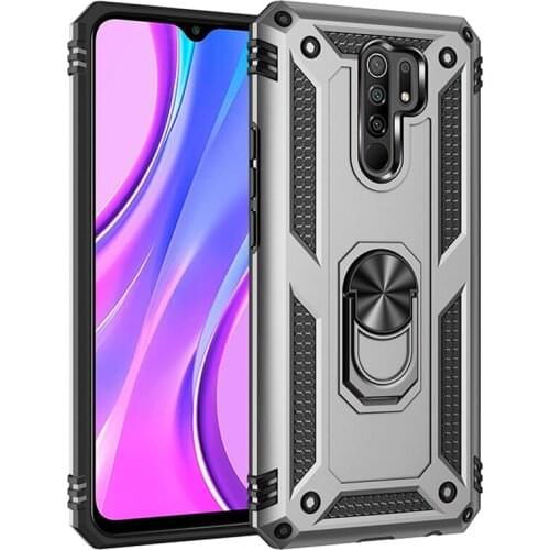 For Xiaomi Redmi Note 9 10 Pro Max Case Cover Magnetic Ring Stand Phone Back Cover Redmi 9A 9C 9T Silicon Bumper Shockproof Case