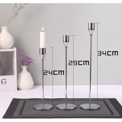 Black candle holder candle cup decoration American home candlelight dinner wedding wrought iron candle holder metal ornaments