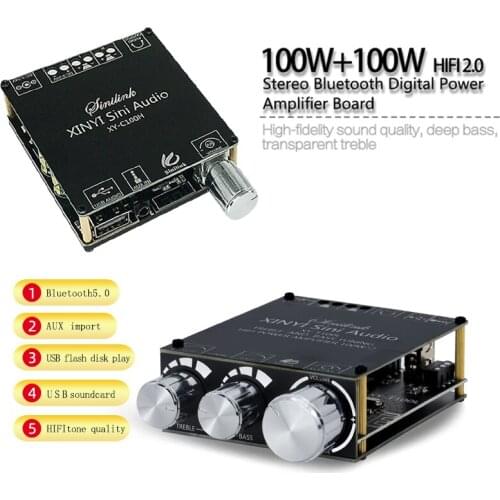 C50H C100L AP100L/100H T50H/50L T100L XY-C50L/C100H Bluetooth High Power Digital Amplifier Stereo Board AUX USB AMP Amplificador