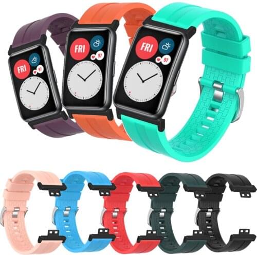 Colorful Sports Strap For Huawei Watch Fit Band Bracelet Silicone Smart Wrist Strap Replacement Wristband For Huawei Watch Fit