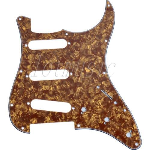 Electric Guitar Pickguard SSS Scratch Plate For ST Parts Replacement 3Ply Material Pearl Black White
