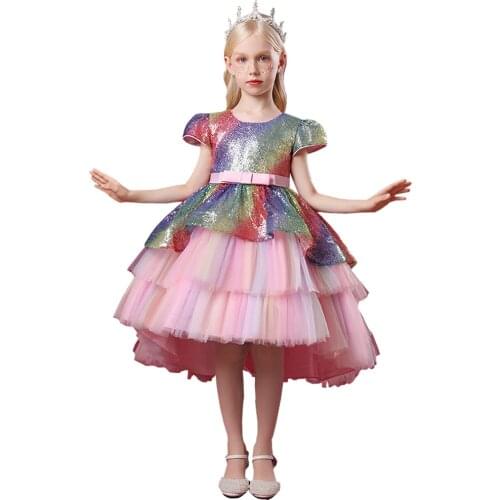 Children Cake Tutu Princess Birthday Party Prom Wedding Bridesmaid Evening Infant Summer Dress Gown Vestidos Baby Girls Clothes