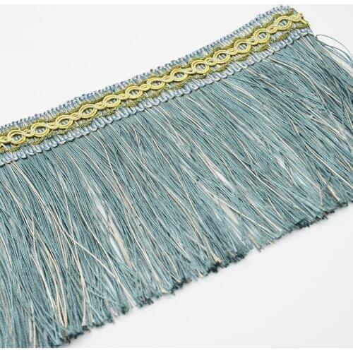 Long row exquisite tassel hanging ornaments wholesale polyester silk long beard fabric lace curtain decoration accessories