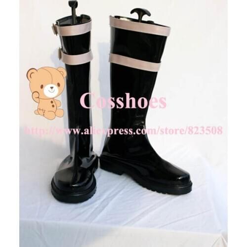 Costum made black mihawk shoes boots from One Piece Cosplay