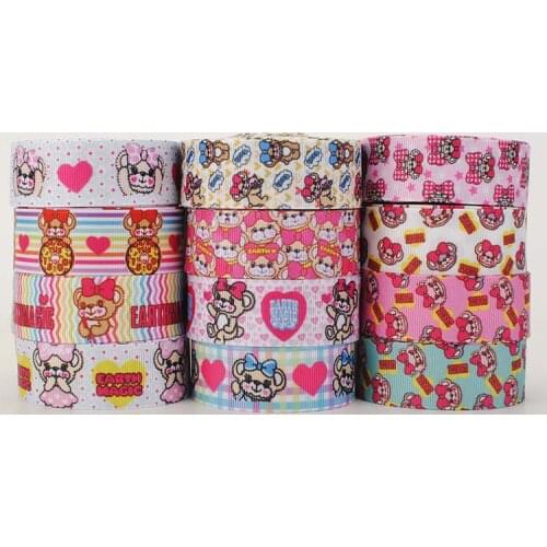 10yards - different sizes -Cartoon bear grosgrain ribbon - Earth magic printed ribbon - Lovely,Cute ribbon