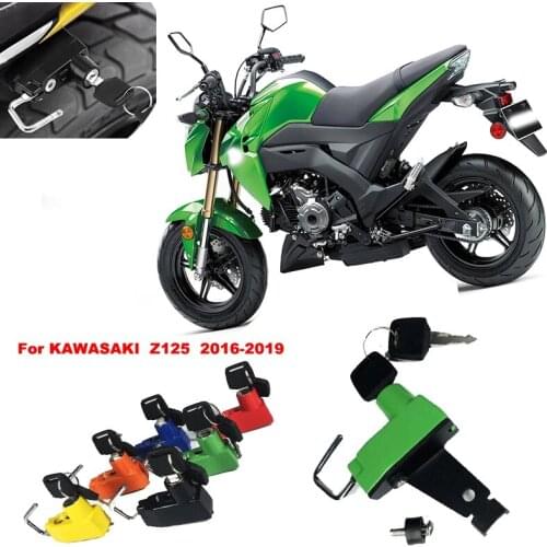 Z125 Motorcycle Helmet Lock Mount Hook six color Side Anti-theft Security Fits For KAWASAKI Z 125 z125 2016 2017 2018 2019