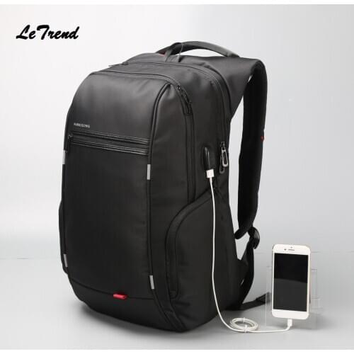 LeTrend Waterproof Multifunction USB Charging Men 15/17Inch Laptop Backpacks For Teenager Male Mochila Leisure Travel Backpack