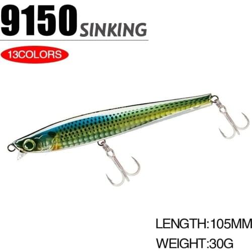 Minnow Slow Sinking Fishing Lures 10.5cm 30g Jerkbait Bass Pike Carkbait Wobblers Swimbait Professional Bait Fishing Accessories