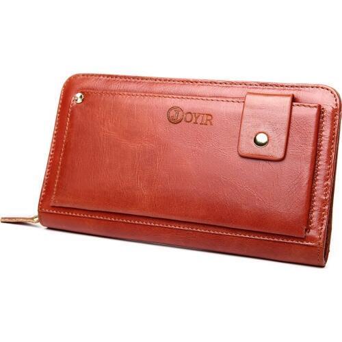 Men Wallets Genuine Leather Clutch Male Long Money Card Holder Long Handbag Vintage Wallet Carteira Hombre Female Male Gift