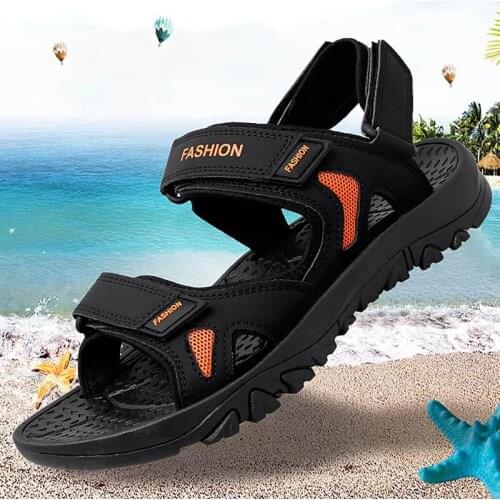 2021 New MenS Sandals Big Size 39-48 Leather Sandals For Men Outdoor Walking MenS Summer Sandals Comfortable Men Shoes