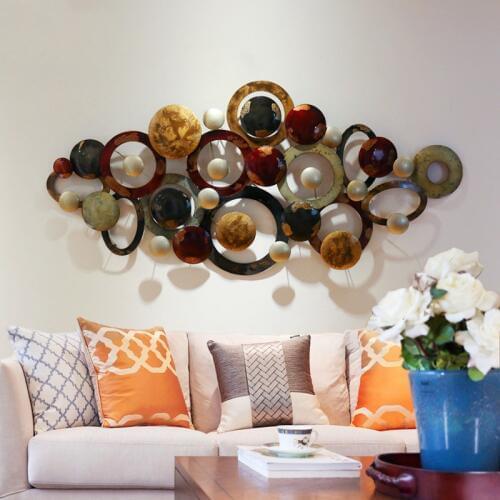 European-style Solid Wall Decoration Wrought Iron Wall Decoration Living Room Wall Wall Hanging Wall Decoration