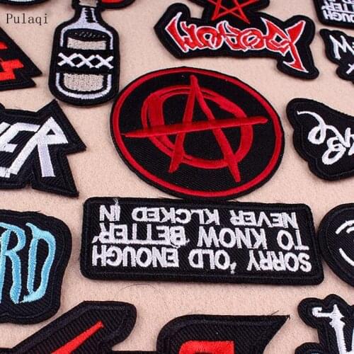 Pulaqi Rock Music Nirvana Band Patch Iron On Patches For Clothing Embroidered Clothes Appliques Letter Badge Clothes Stickers F